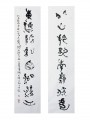 丁仕美大篆书法对联《北山、东海》