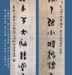 丁仕美大篆《旅人从小城涉瀗至，武夫于大湖陟道来》