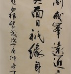 行书：横看成岭侧成峰，远近高低各不同。不识庐山真面目，只缘身在此山中。