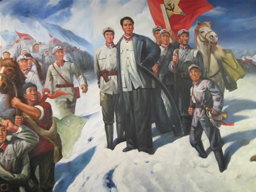 丁仕美楷书横幅,毛泽东《七律·长征》-1