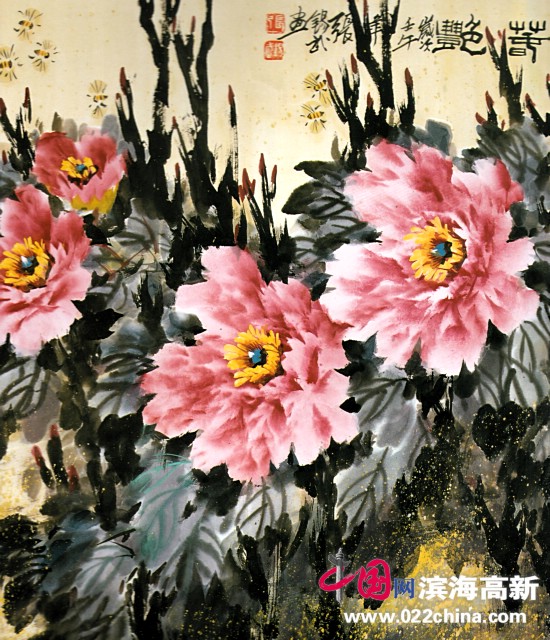 天津著名国画家“牡丹张”张锡武作品