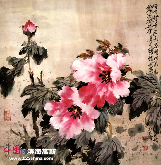 天津著名国画家“牡丹张”张锡武作品